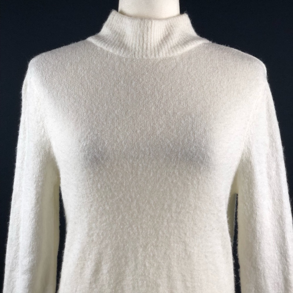 Olivaceous Ivory Fuzzy Open Back Sweater - Picture 3 of 8
